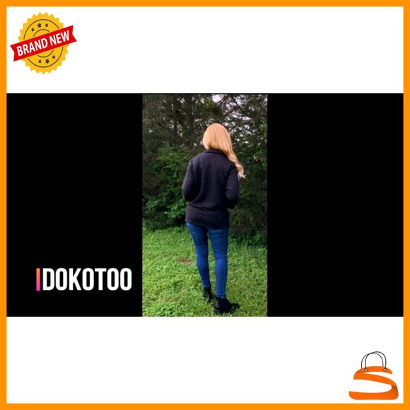 Quilted Casual Jacket Long Sleeve Button Down Collar Pockets - Picture 7 of 7